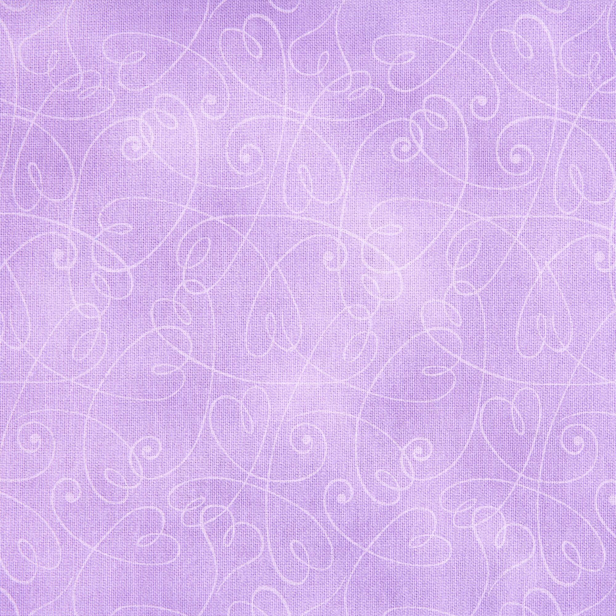 Fabric Traditions Tonal Purple Heart Print Cotton Fabric